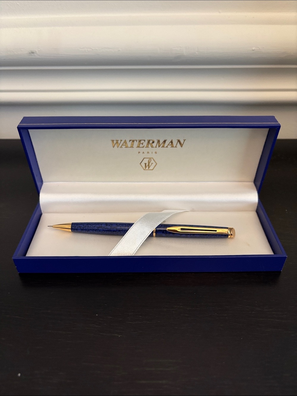 Waterman Blue & Gold Ballpoint Pen - Luxury Home Office Gift